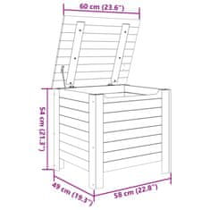 Petromila Úložný box s víkem RANA 60 x 49 x 54 cm masivní borové dřevo