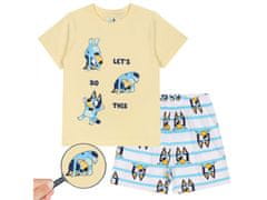 sarcia.eu Bluey Chlapecké žlutobílé pyžamo s krátkým rukávem, pyžamo s krátkými nohavicemi 6 let 116 cm