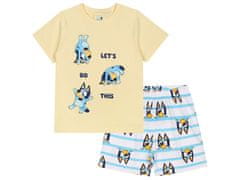 sarcia.eu Bluey Chlapecké žlutobílé pyžamo s krátkým rukávem, pyžamo s krátkými nohavicemi 4 let 104 cm