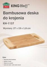 KINGHoff Bambusové Kuchyňské Prkénko 27X19 Cm Kh-1137