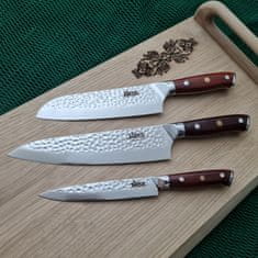 MaceMaker HAILSTORM - SanMai Damaškové Kuchyňské nože - sada 3ks