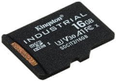 Kingston 16GB microSDHC / Industrial Temp / UHS-I / U3 / vč. adaptéru