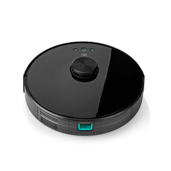 Nedis WIFIVCL001CBK robotický vysavač, laserová navigace, Wi-Fi , kapacita 0.6 l, automatické nabíjení, provoz 120 min, průměr 33 cm