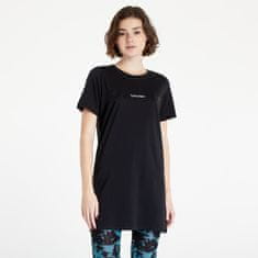 Calvin Klein Pyžamo Embossed Icon Lounge S/S Nightshirt Black XS XS Černá