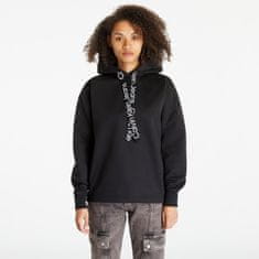 Calvin Klein Mikina Jeans Oversized Logo Tape Hoodie Black S Černá