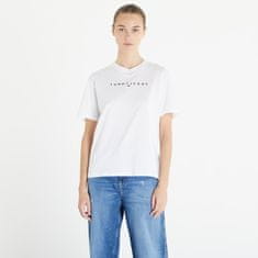 Tommy Hilfiger Tričko Tommy Jeans Relaxed New Linear Short Sleeve Tee White S Bílá