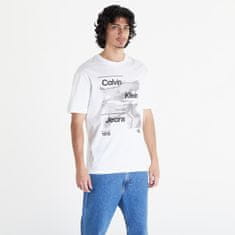 Calvin Klein Tričko Jeans Diffused Logo Short Sleeve Tee Bright White S S Bílá