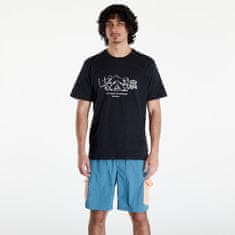 Columbia Tričko Explorers Canyon Short Sleeve Tee Black/ Welcome S S Černá