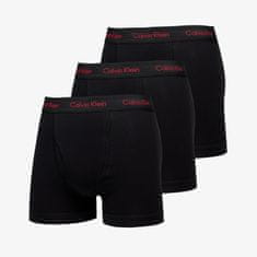 Calvin Klein Boxerky Cottontretch Wicking Technology Classic Fit Trunk 3-Pack Black XL Černá