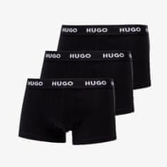 Hugo Boss Trenky Logo-Waistband Trunks 3-Pack Black M Černá