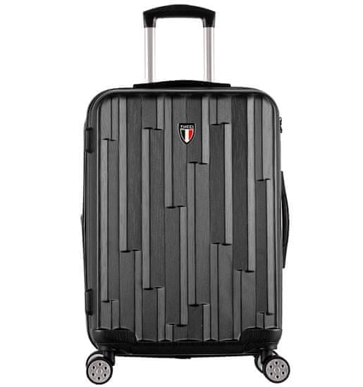 Cestovní kufr TUCCI Riflettore T-0272/3-M ABS - černá