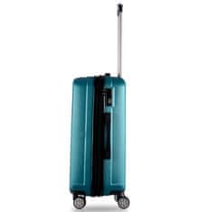 Cestovní kufr TUCCI Riflettore T-0272/3-L ABS - modrozelená