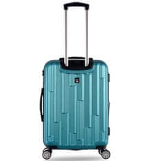 Cestovní kufr TUCCI Riflettore T-0272/3-M ABS - modrozelená