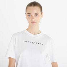 Tommy Hilfiger Tričko Tommy Jeans Relaxed New Linear Short Sleeve Tee White S Bílá