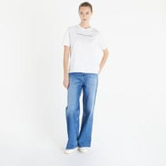 Tommy Hilfiger Tričko Tommy Jeans Relaxed New Linear Short Sleeve Tee White S Bílá