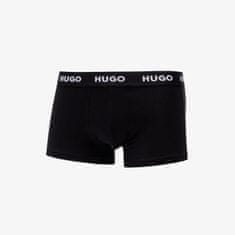 Hugo Boss Trenky Logo-Waistband Trunks 3-Pack Black M Černá