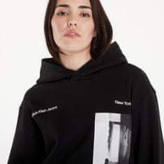 Calvin Klein Mikina Jeans Serenity Multi Graphic Hoodie UNISEX Black L Černá