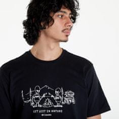 Columbia Tričko Explorers Canyon Short Sleeve Tee Black/ Welcome S S Černá