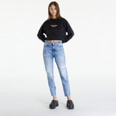 Calvin Klein Mikina Jeanstacked Institutionalweatshirt Black XS Černá