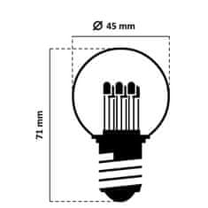 DecoLED DecoLED LED žárovka, teple bílá