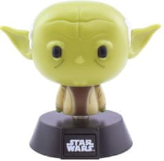CurePink Plastová dekorativní svítící figurka Star Wars|Hvězdné války: Yoda (výška 10 cm)