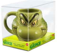 CurePink Keramický hrnek 3D The Grinch: Happy Grinch (objem 475 ml)