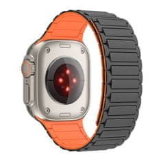 Tech-protect Iconband Magnetic řemínek na Apple Watch 42/44/45/49mm, titanium/orange