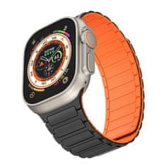 Tech-protect Iconband Magnetic řemínek na Apple Watch 42/44/45/49mm, black/orange