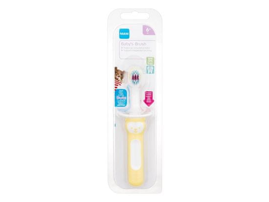 MAM Mam - Baby´s Brush 6m+ Yellow - For Kids, 1 pc