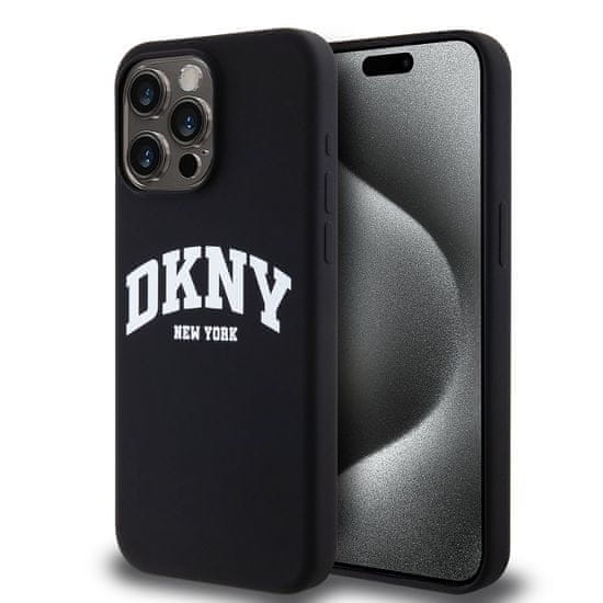 DKNY Zadní Kryt Liquid Silicone Arch Logo MagSafe pro iPhone 14 Pro černý