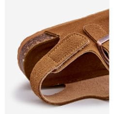Korkové sandály na platformě s pásky na suchý zip velikost 35