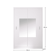 BPS-koupelny Skříň s posuvnými dveřmi, bílá, 150x215, MADRYT