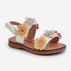 Vícebarevné sandály zdobené květinami velikost 29