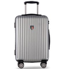 Cestovní kufr TUCCI Banda T-0274/3-M ABS - stříbrná