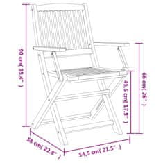 Vidaxl Skládací zahradní židle 6 ks 54,5x58x90 cm masivní akácie