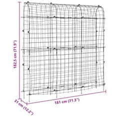 Vidaxl Zahradní treláž pro popínavé rostliny U rám 181x31x182,5cm ocel