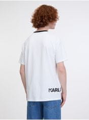 Karl Lagerfeld Bílé pánské tričko KARL LAGERFELD S
