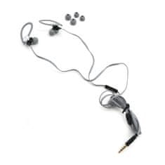 Northix Sluchátka do uší s mikrofonem + sportovní náramek - šedá 