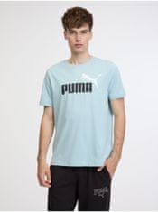 Puma Světle modré pánské tričko Puma ESS+ 2 Col Logo Tee M