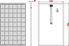 GWL Power ELERIX solární panel Agrivoltaika Mono 300Wp, Bi-Facial průhledný, 54 článků (MPPT 32V)