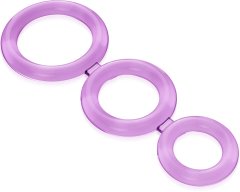 XSARA Mega elastický trojitý kroužek na penis a varlata - erekční ring - 71660373