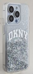 DKNY Zadní Kryt Liquid Glitter Arch Logo na iPhone 15 Pro Transparent