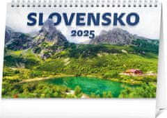 Grooters NOTIQUE Stolový kalendár Slovensko 2025, 23,1 x 14,5 cm
