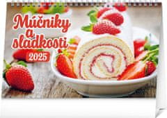 Grooters NOTIQUE Stolový kalendár Múčniky a sladkosti 2025, 23,1 x 14,5 cm