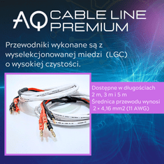 AQ  Acoustique Quality 646-BW - Audiofilský reproduktorový kabel BI-WIRING Délka 2 metry