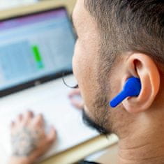 InnovaGoods Bezdrátová sluchátka s nabíjecím pouzdrem Modré InnovaGoods 