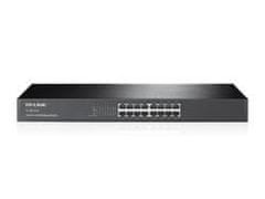 TP-Link TL-SF1016 16-Port 10/100M Switch, 16 10/100M RJ45 Ports, 1U 19-inch Rack-mountable Steel Case