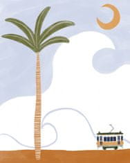 Pelcasa Little Tram On Beach - 21x30 cm 