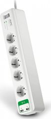 APC Essential SurgeArrest 5 outlets with 5V, 2.4A 2 port USB Charger 230V France