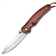 IZMAEL Damaškový outdoorový skládací nůž Paxon-Hnědá KP31701